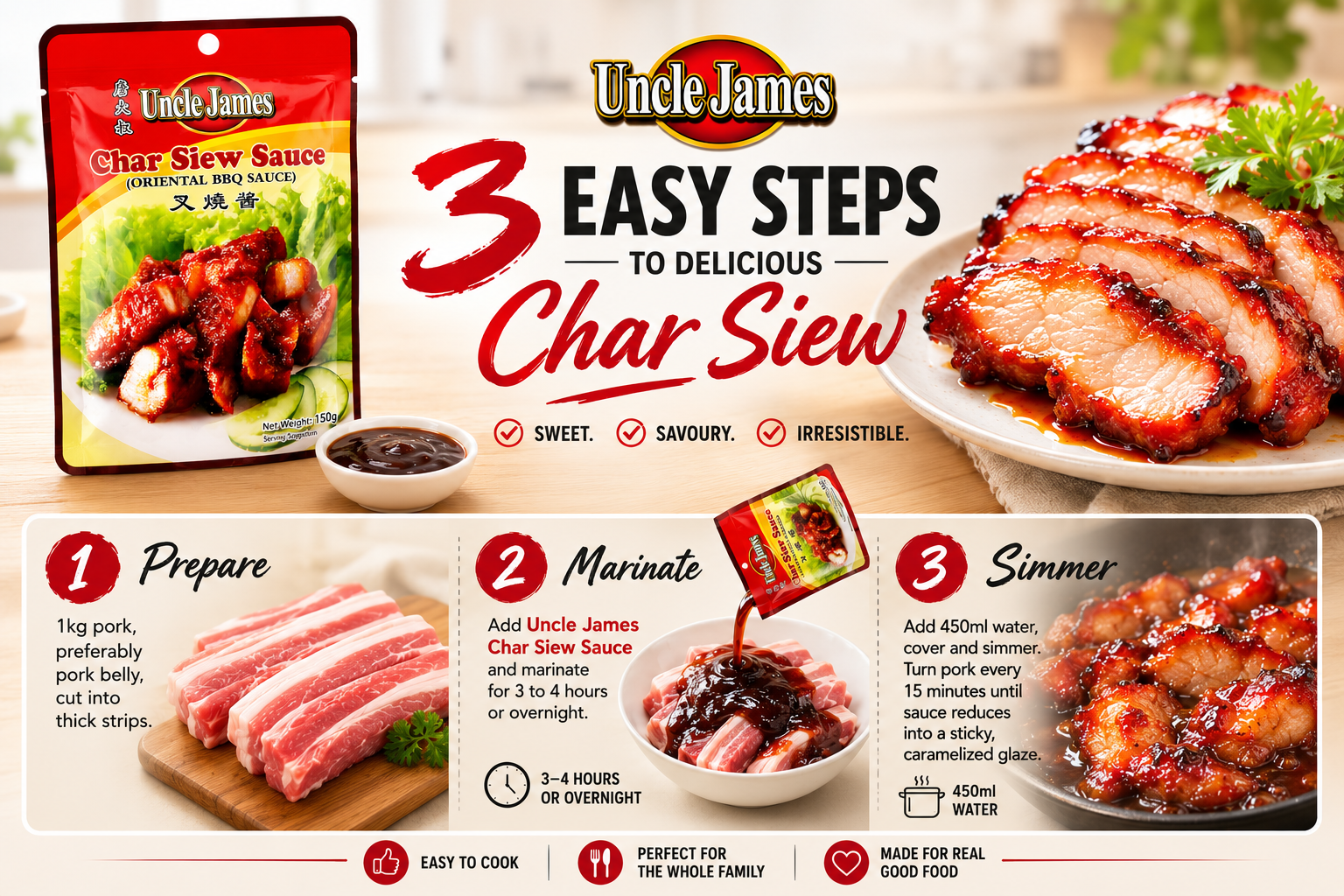 Uncle James Char Siew Sauce recipe in 3 easy steps